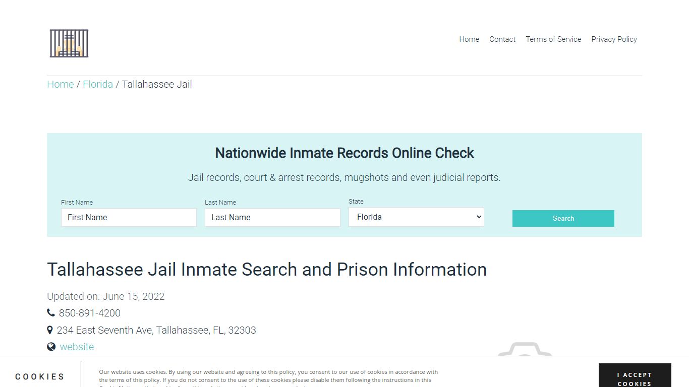 Tallahassee Jail Inmate Search, Visitation, Phone no ...